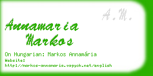 annamaria markos business card