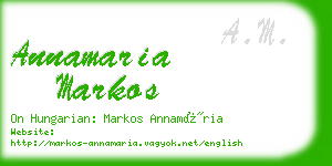 annamaria markos business card